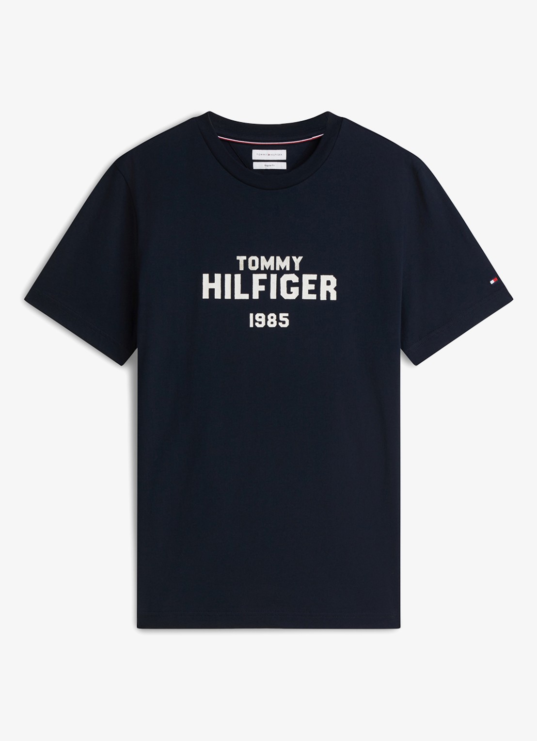 Tommy Hilfiger T-shirt met logoprint - voorkant 4 donkerblauw
