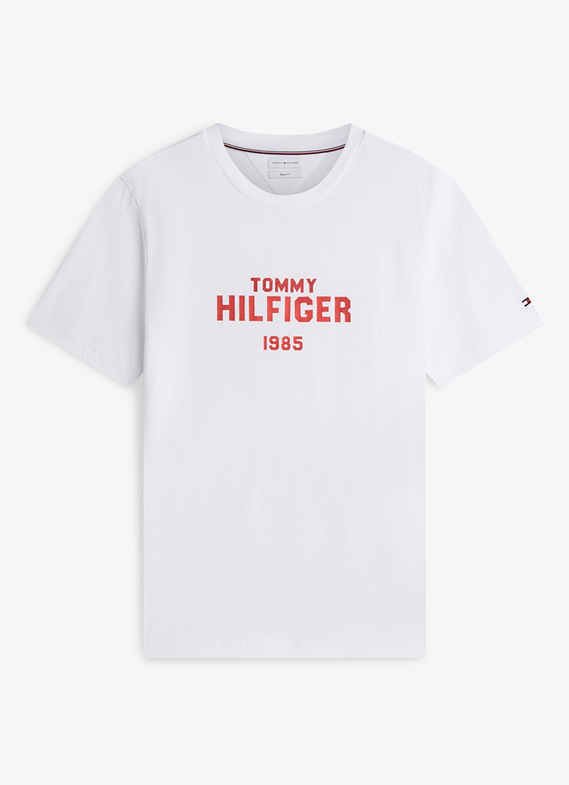 Tommy Hilfiger T-shirt met logoprint - voorkant 2 wit