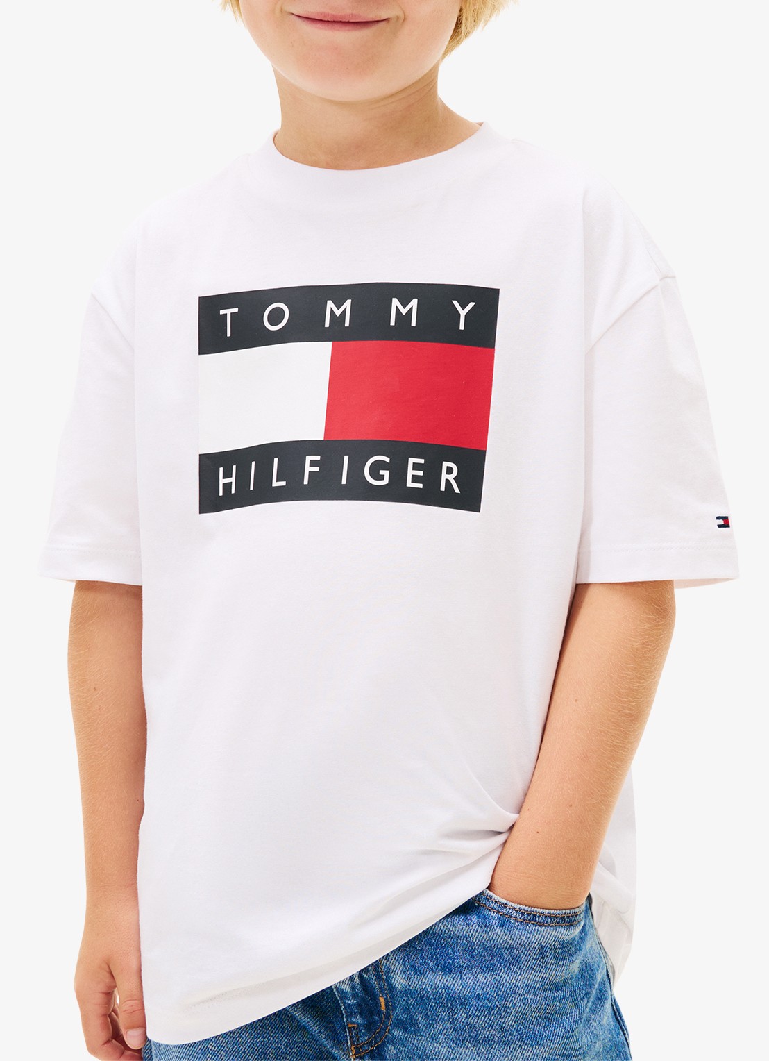 Tommy Hilfiger T-shirt met logoprint - detail 3 wit