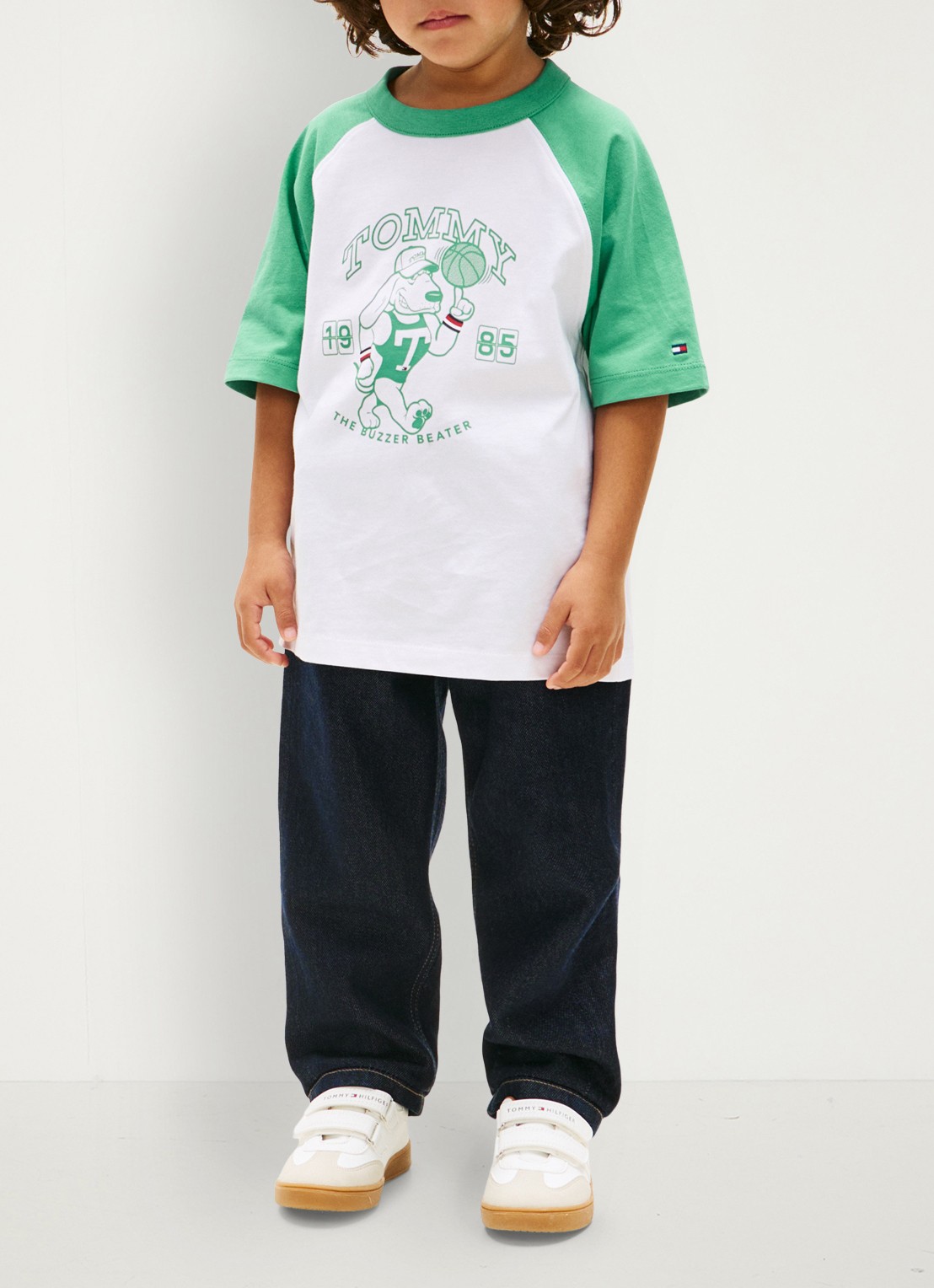 Tommy Hilfiger T-shirt met logoprint - voorkant 2 wit