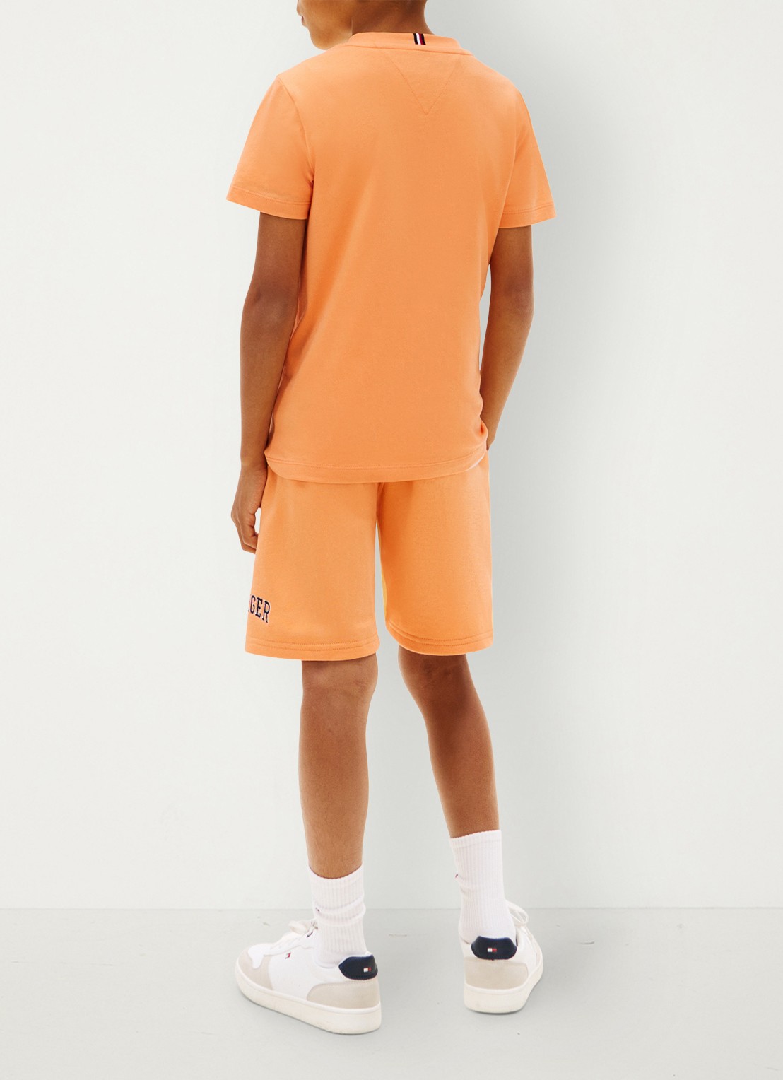 Tommy Hilfiger T-shirt met logoprint - achterkant 5 oranje
