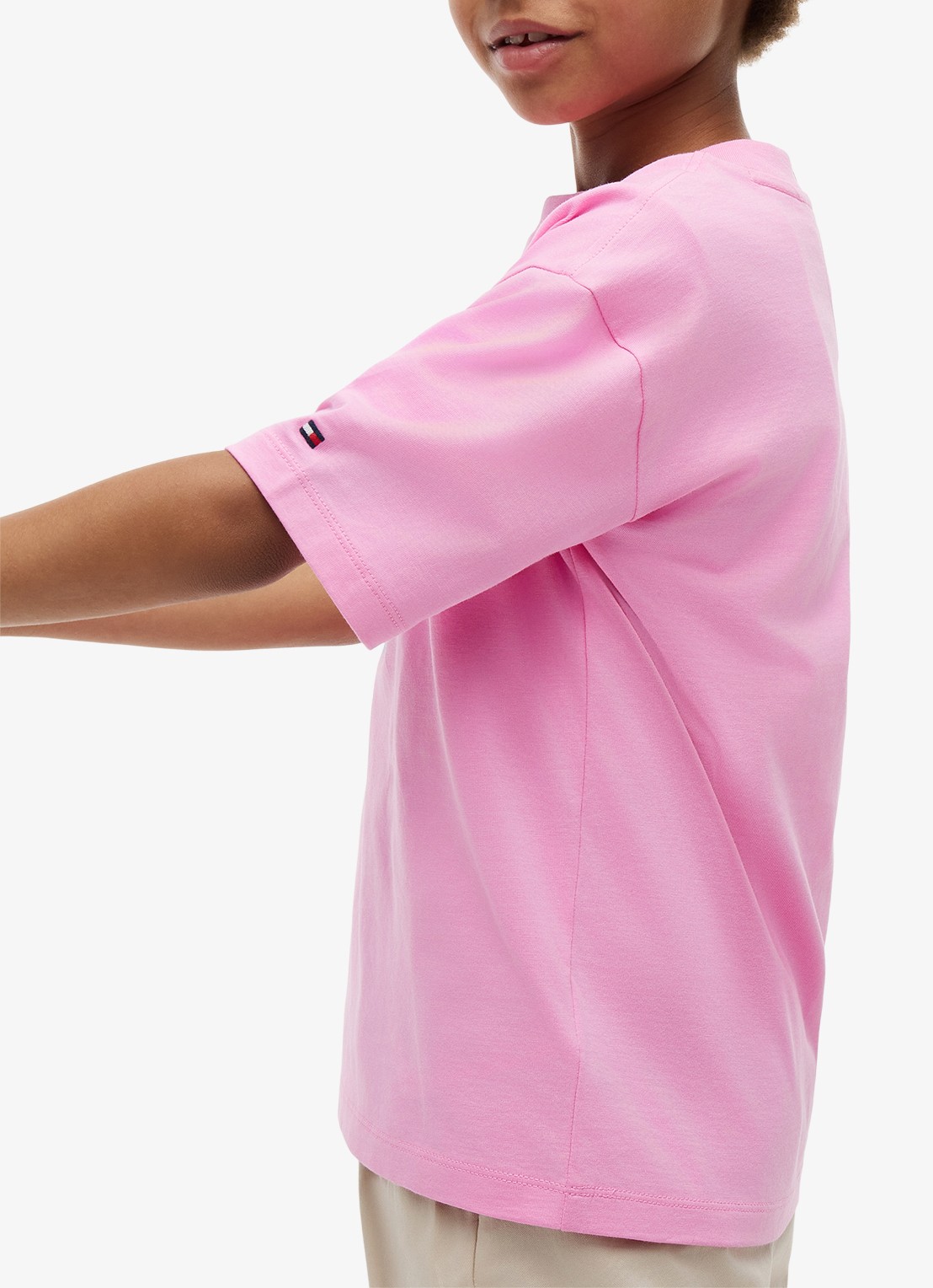 Tommy Hilfiger T-shirt met logoprint - detail 2 roze