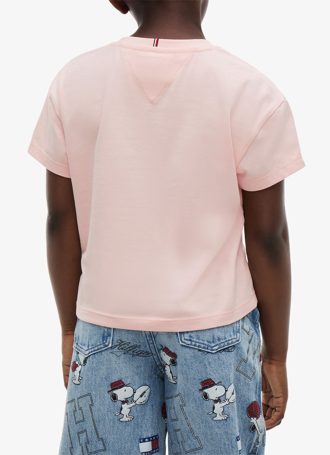 Tommy Hilfiger T-shirt met logoprint - achterkant 5 lichtroze