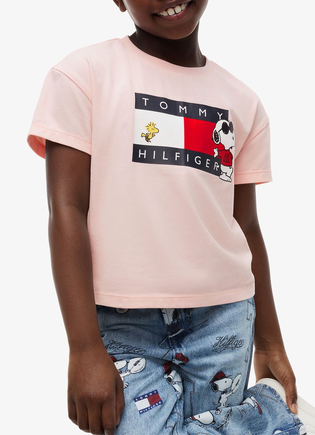 Tommy Hilfiger T-shirt met logoprint - detail 4 lichtroze