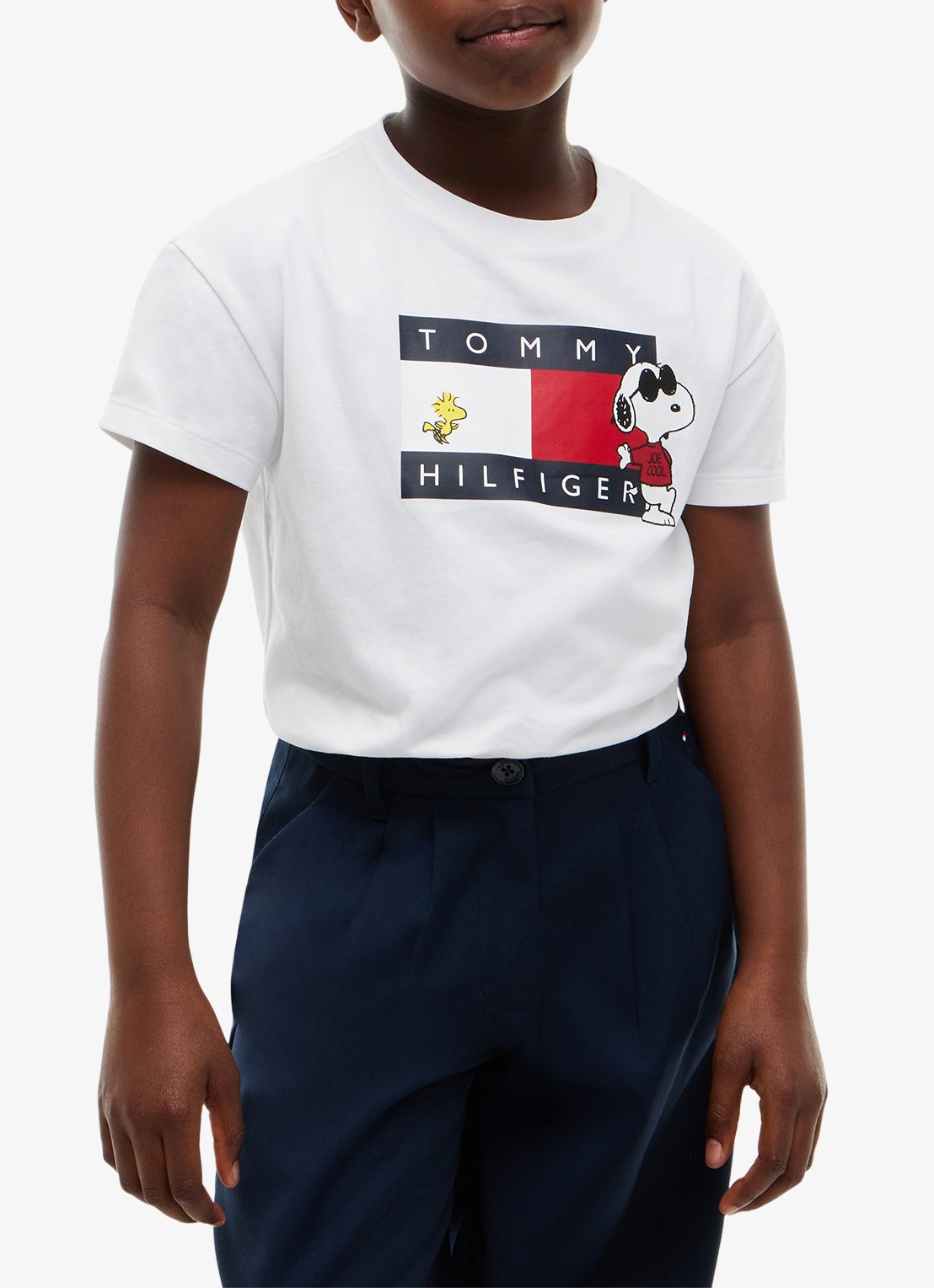 Tommy Hilfiger T-shirt met logoprint - detail wit