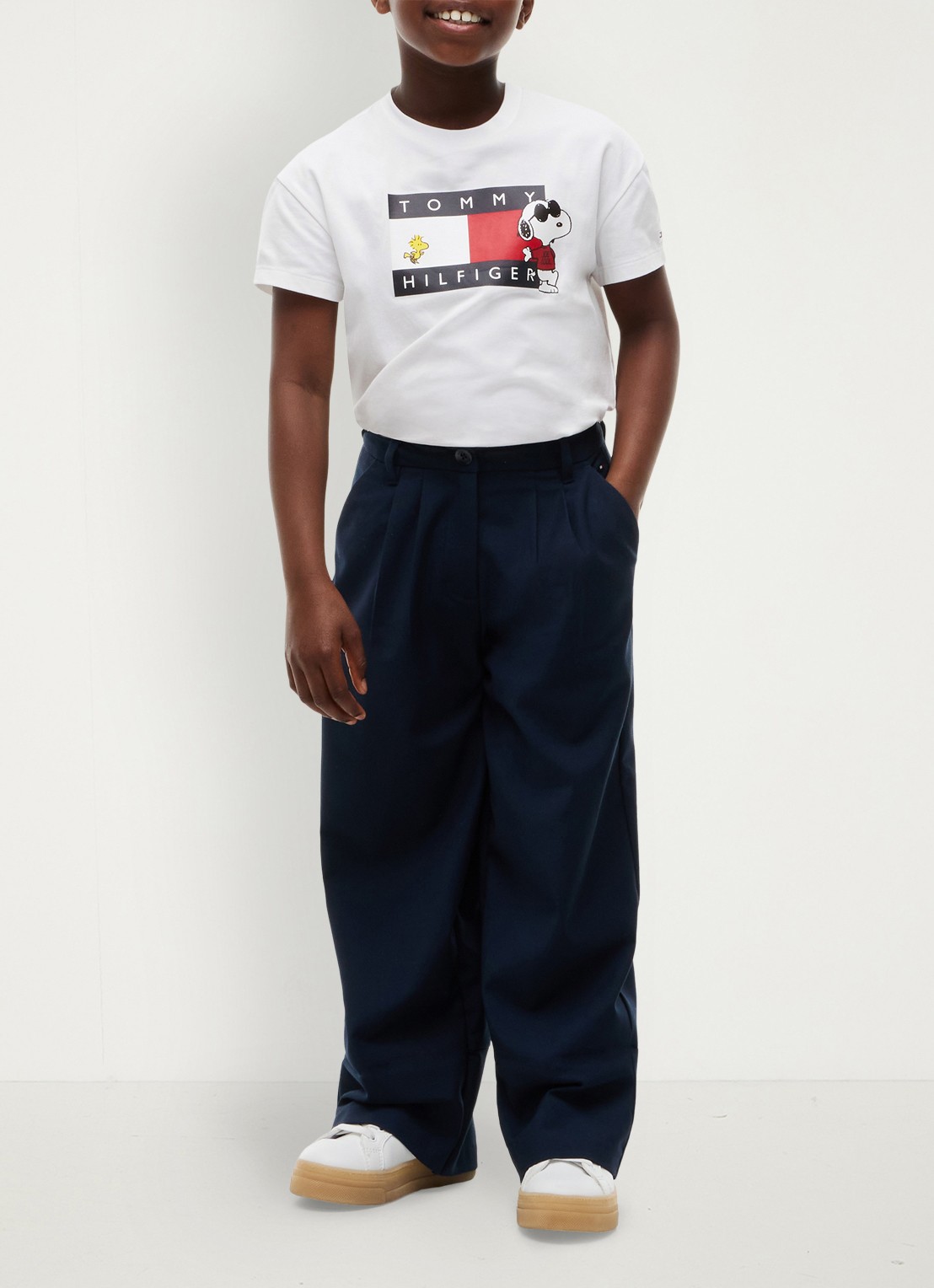 Tommy Hilfiger T-shirt met logoprint - voorkant 5 wit