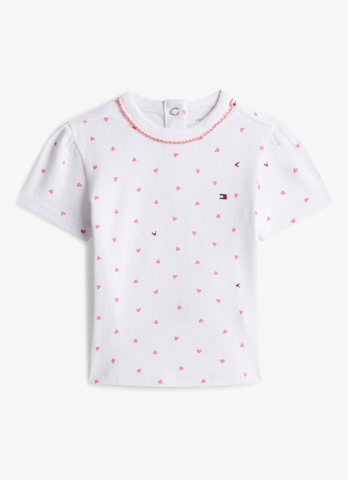 Tommy Hilfiger T-shirt met print en logo - voorkant 2 wit