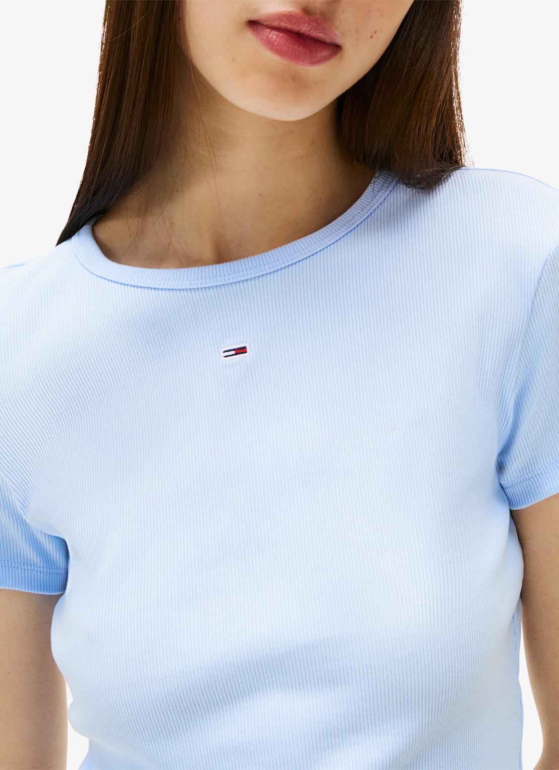 Tommy Hilfiger T-shirt met ribstructuur in 2-pack - detail 6 wit