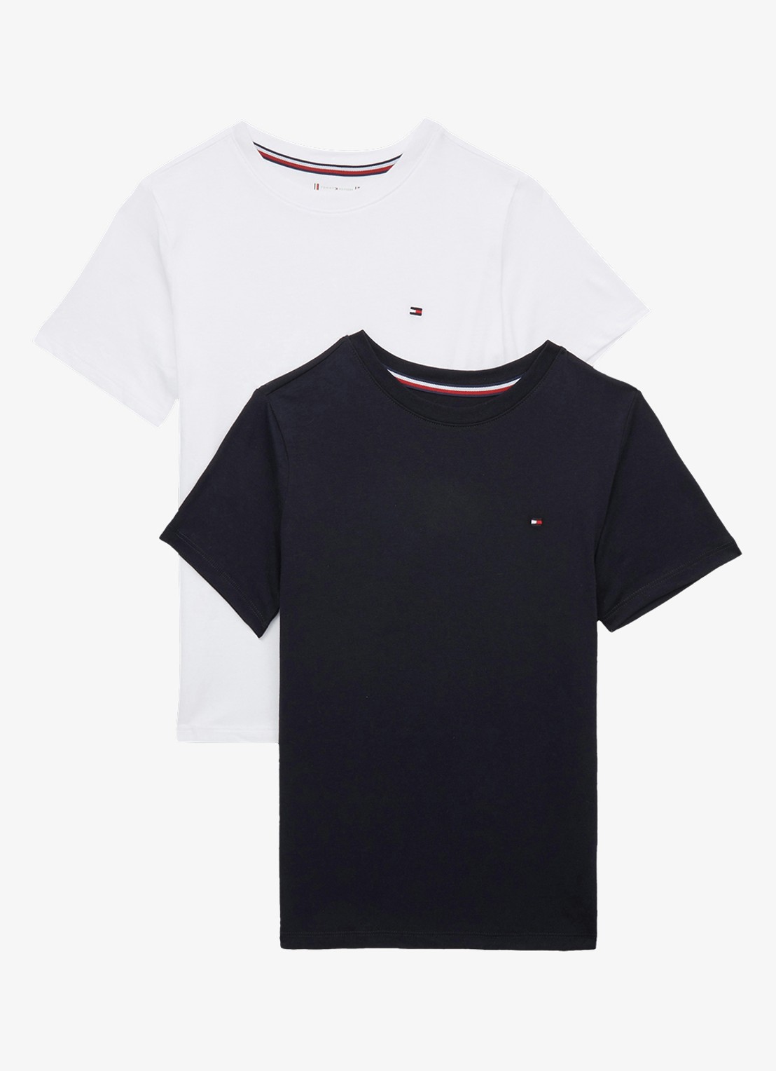 Tommy Hilfiger T-shirt met ronde hals in 2-pack - detail 4 donkerblauw