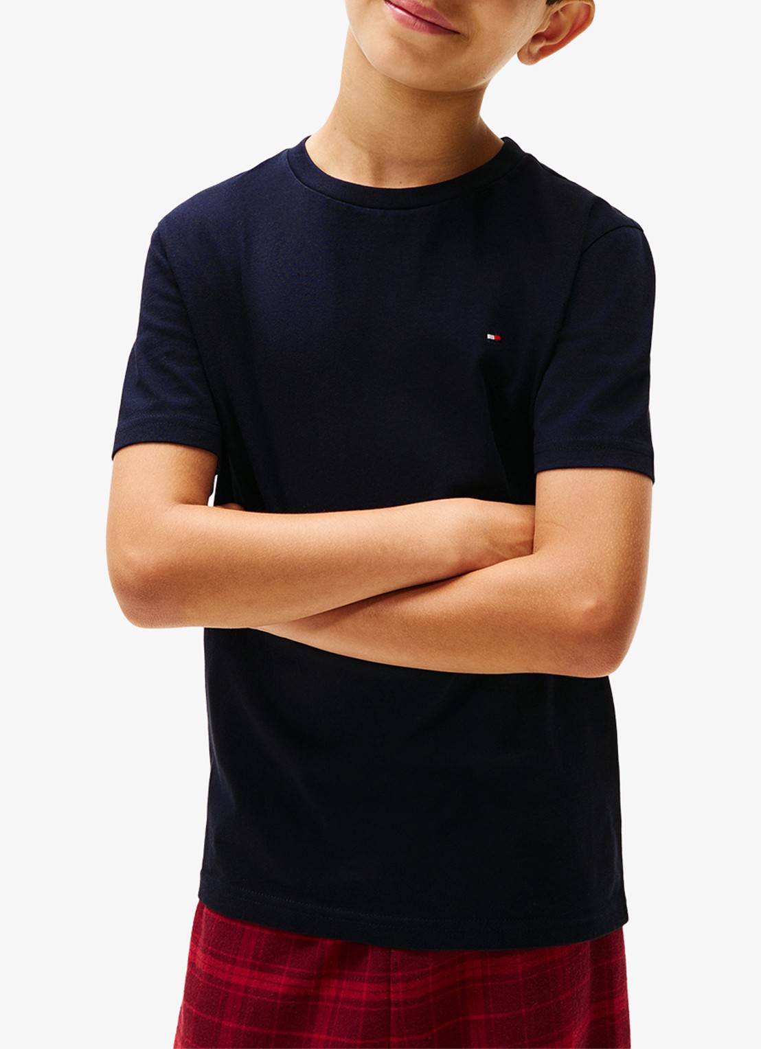 Tommy Hilfiger T-shirt met ronde hals in 2-pack - detail 5 donkerblauw
