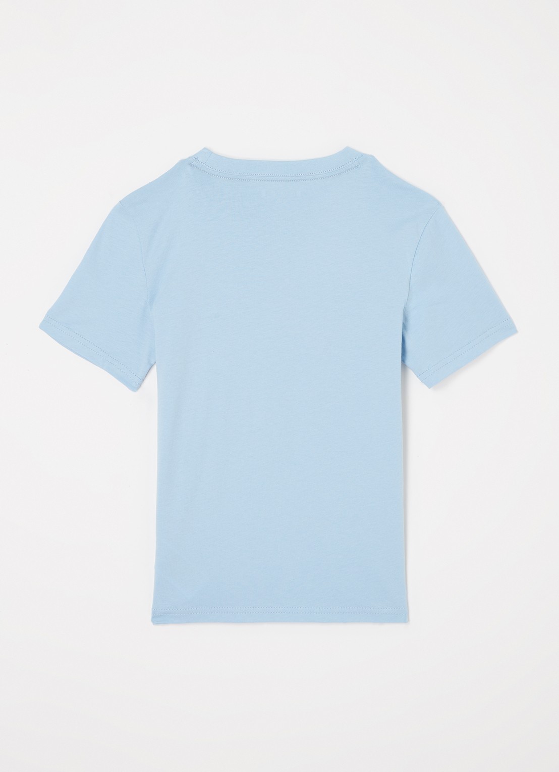 Tommy Hilfiger T-shirt met ronde hals in 2-pack - voorkant 2 lichtblauw