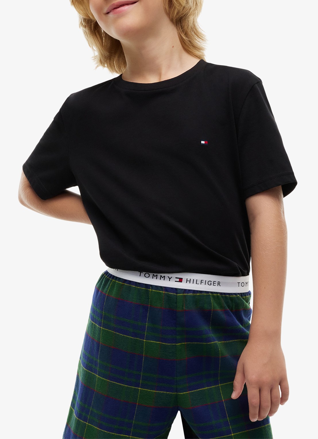 Tommy Hilfiger T-shirt met ronde hals in 2-pack - detail black / dk grey heather-0s3