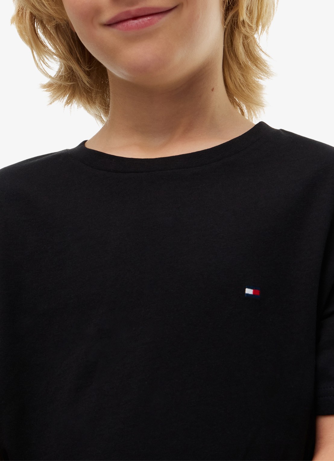 Tommy Hilfiger T-shirt met ronde hals in 2-pack - detail 2 black / dk grey heather-0s3