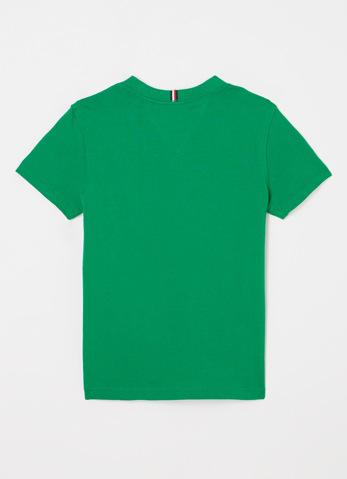 Tommy Hilfiger T-shirt met streepprint en logoborduring - voorkant 2 olympic green / groen