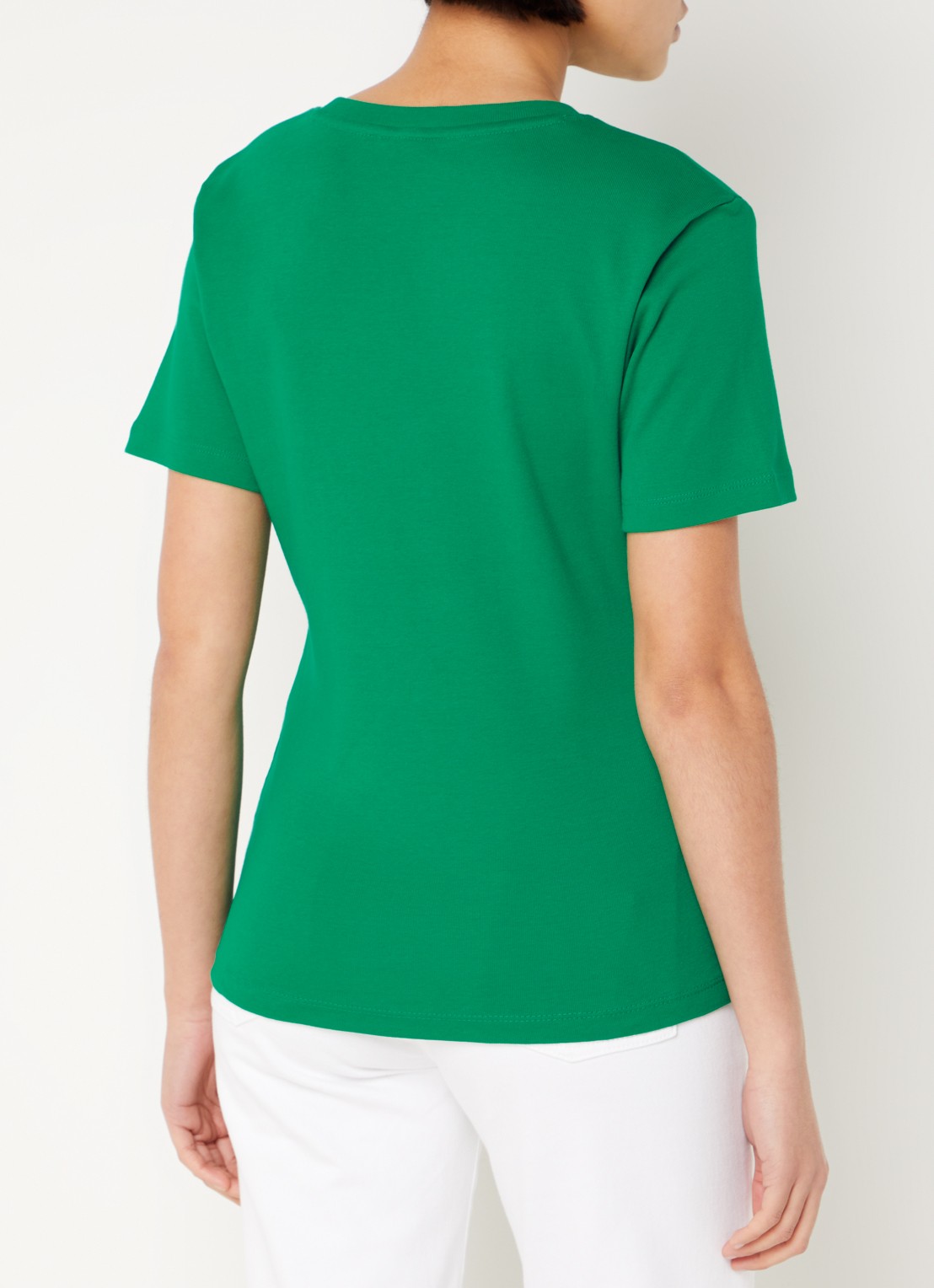 Tommy Hilfiger T-shirt met streepprint - achterkant 7 olympic green / groen