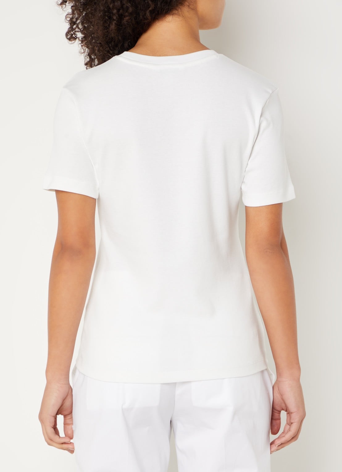 Tommy Hilfiger T-shirt met streepprint - achterkant ecru  / wit