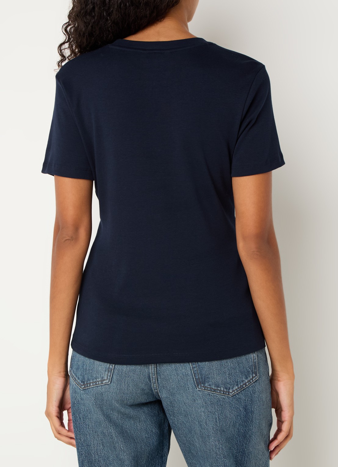 Tommy Hilfiger T-shirt met streepprint - achterkant 2 desert sky / blauw