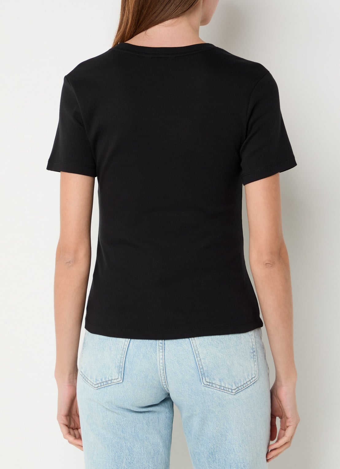 Tommy Hilfiger T-shirt met streepprint - achterkant black  / zwart
