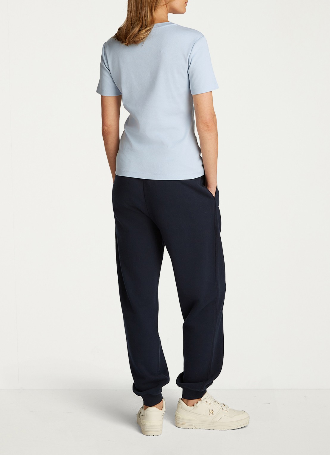 Tommy Hilfiger T-shirt met streepprint - achterkant 5 breezy blue / blauw