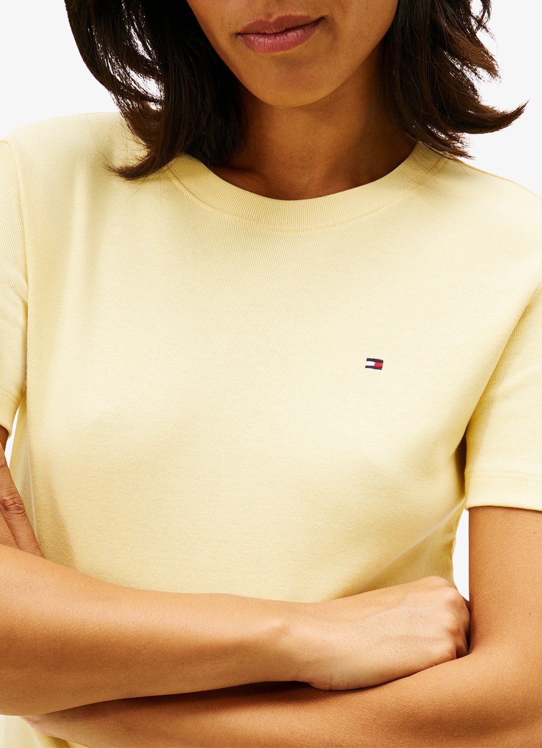 Tommy Hilfiger T-shirt met streepprint - detail 5 zesty yellow / geel