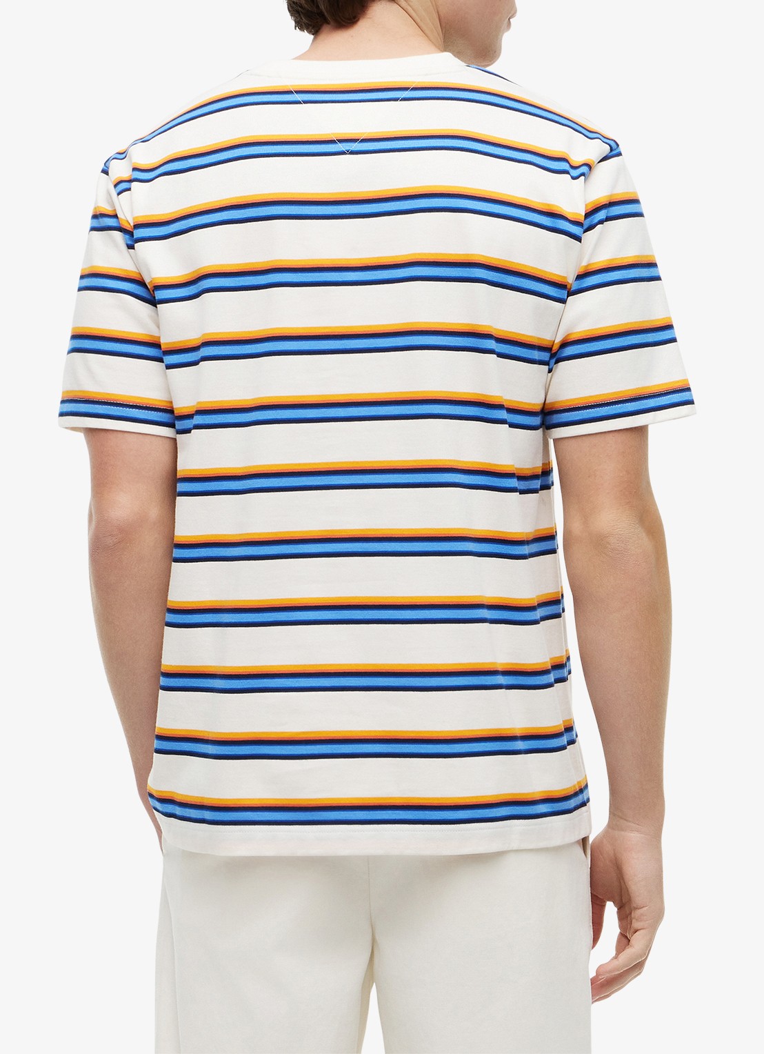 Tommy Hilfiger T-shirt met streepprint - achterkant 3 ivoor