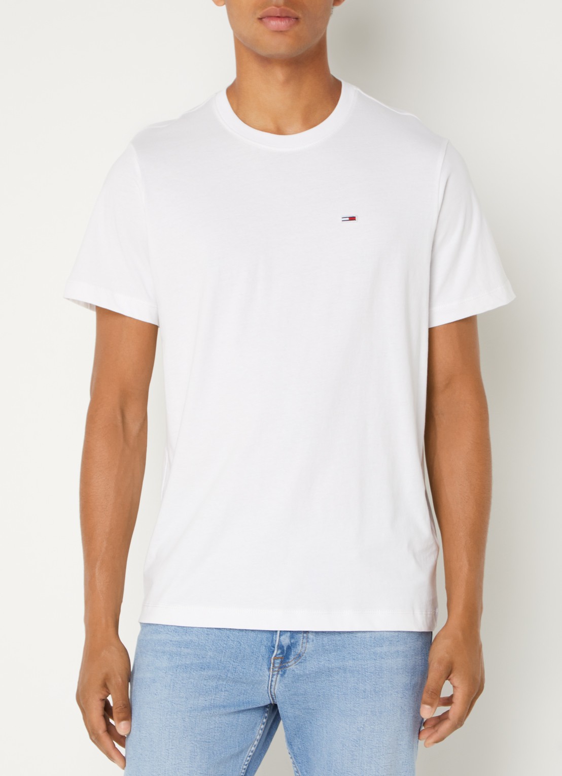 Tommy Hilfiger T-shirt van katoen met logo - detail 4 wit