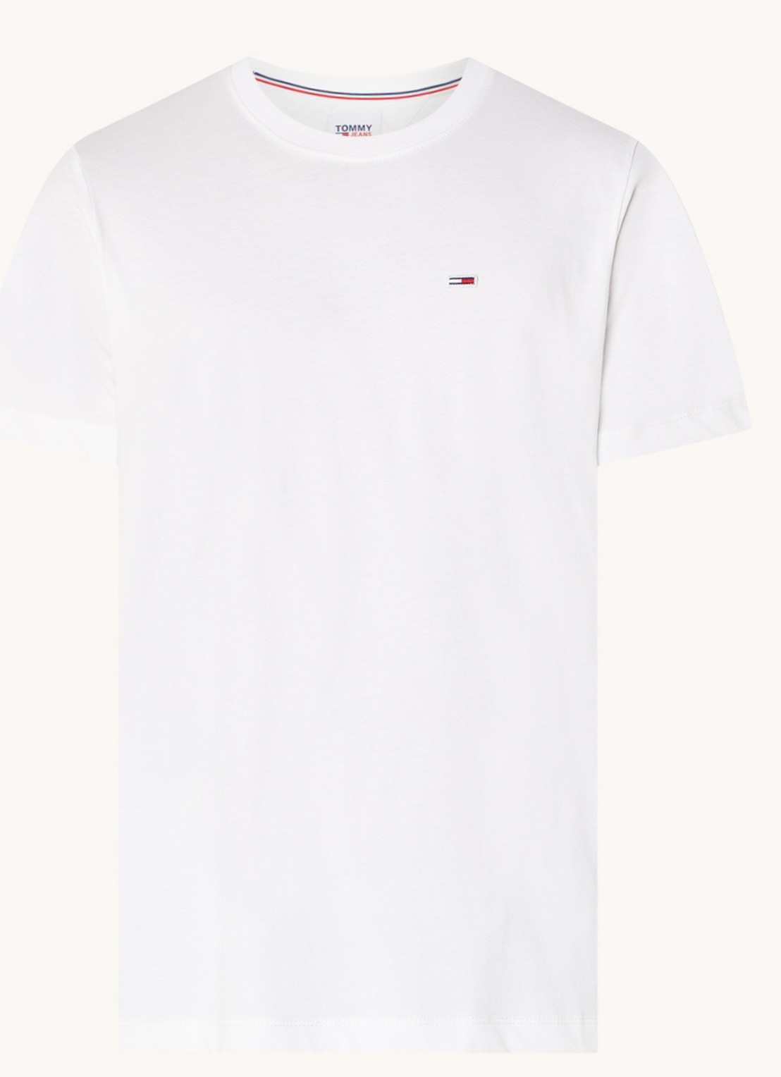 Tommy Hilfiger T-shirt van katoen met logo - voorkant wit