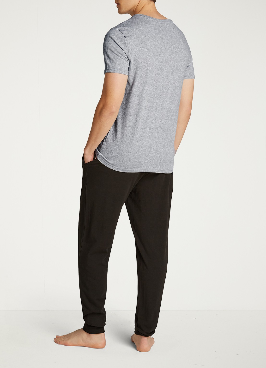 Tommy Hilfiger T-shirts met logo in 3-pack - achterkant 4 grijs