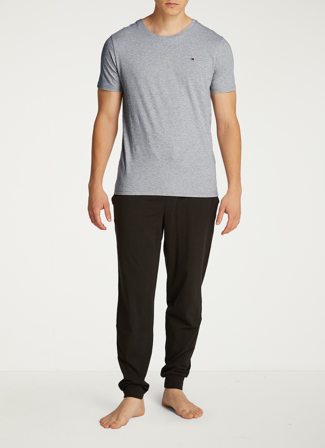 Tommy Hilfiger T-shirts met logo in 3-pack - voorkant 6 grijs