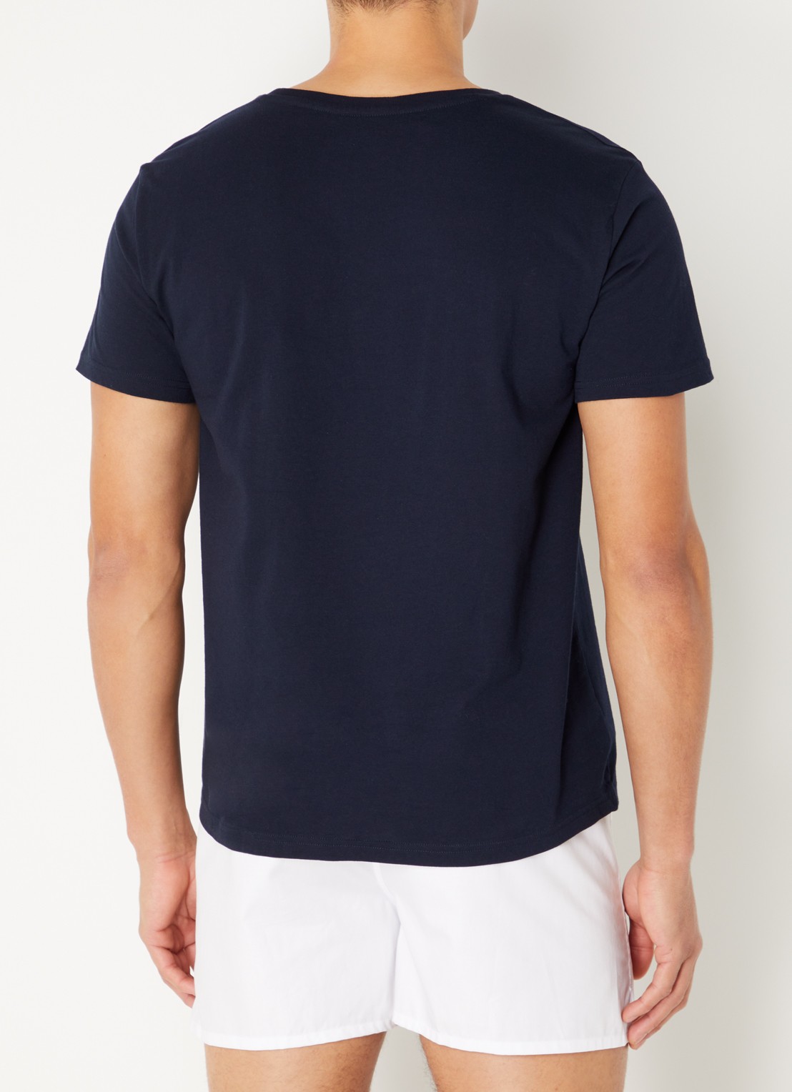 Tommy Hilfiger T-shirts met logo in 3-pack - achterkant 4 donkerblauw