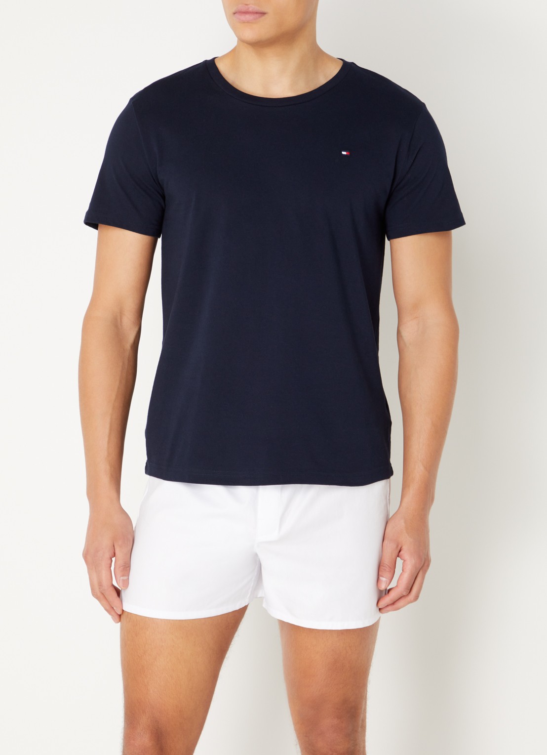 Tommy Hilfiger T-shirts met logo in 3-pack - voorkant 2 donkerblauw