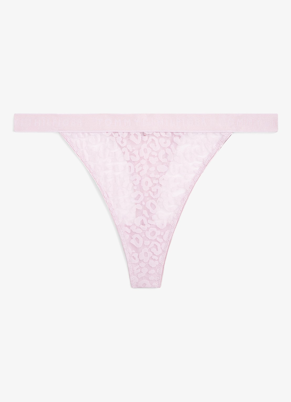 Tommy Hilfiger Tanga van mesh - voorkant 4 roze