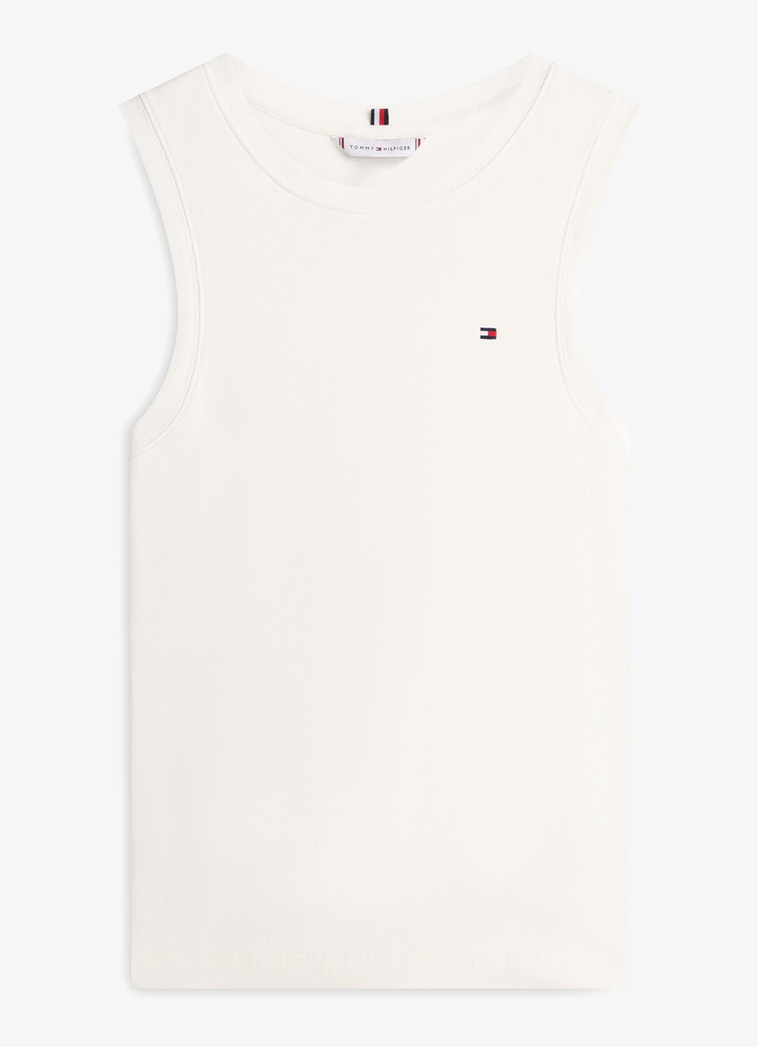 Tommy Hilfiger Tanktop met streepprint - voorkant 2 beige