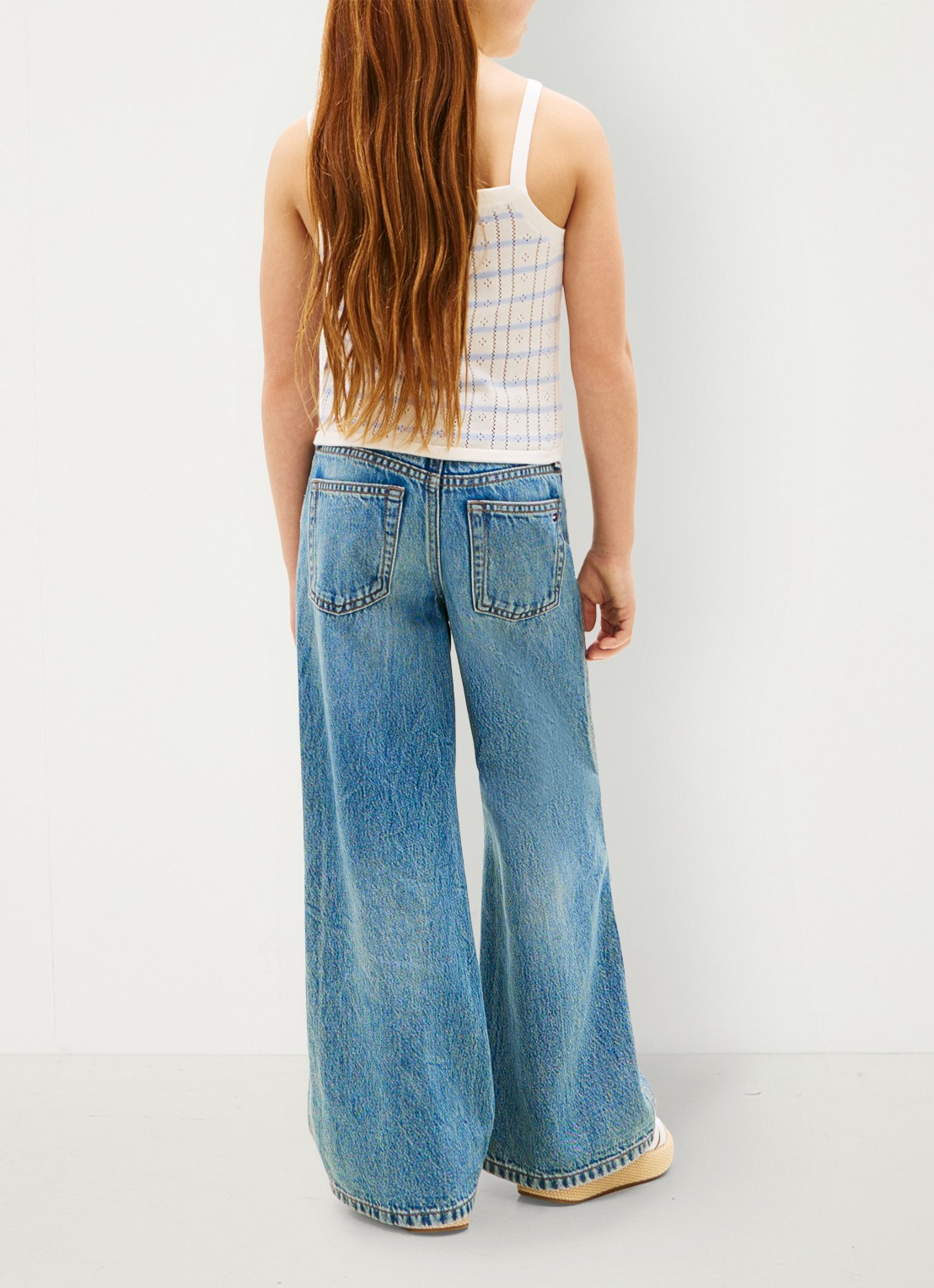 Tommy Hilfiger Tanktop met streepprint - achterkant ivoor