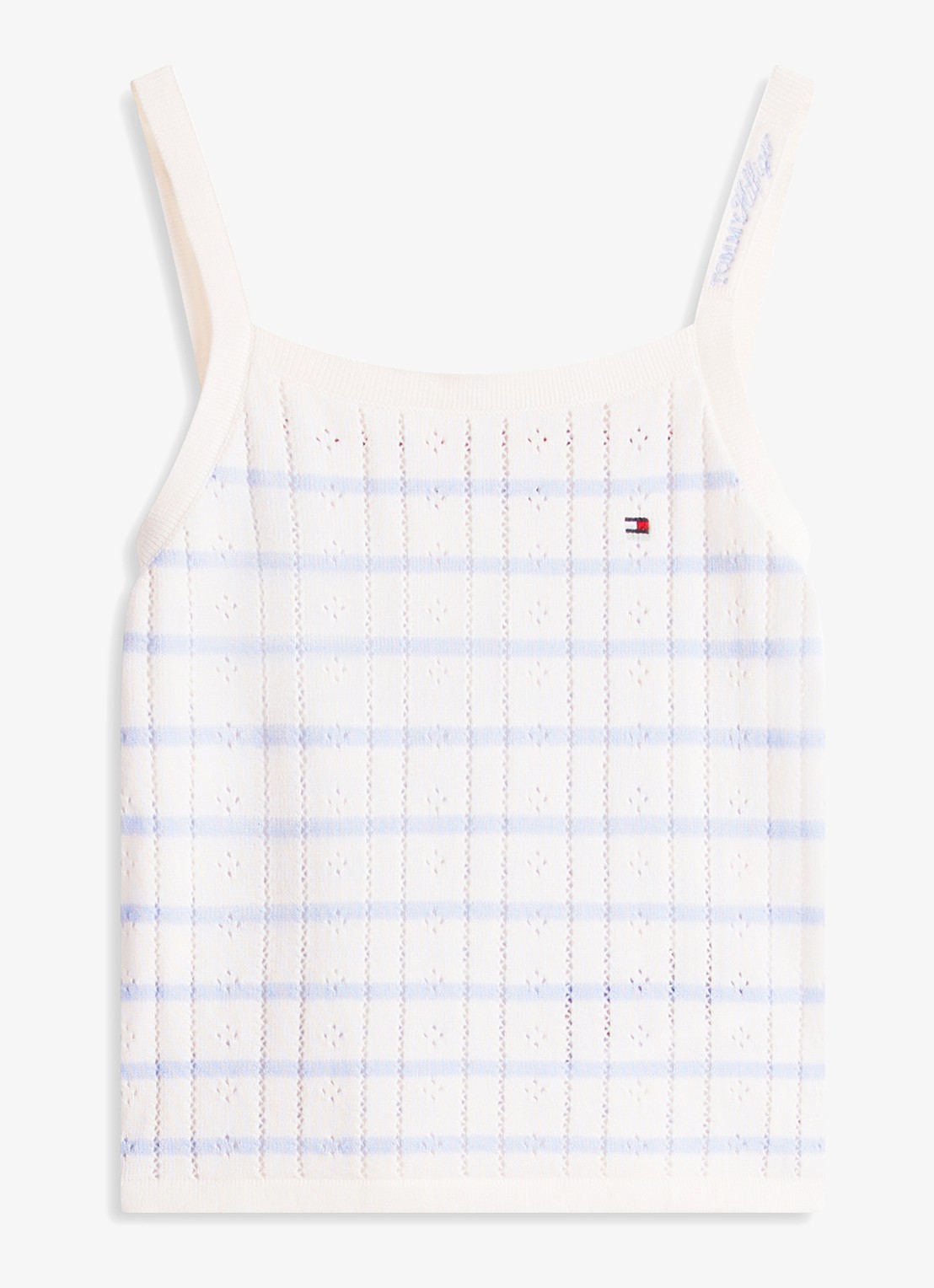 Tommy Hilfiger Tanktop met streepprint - voorkant 2 ivoor