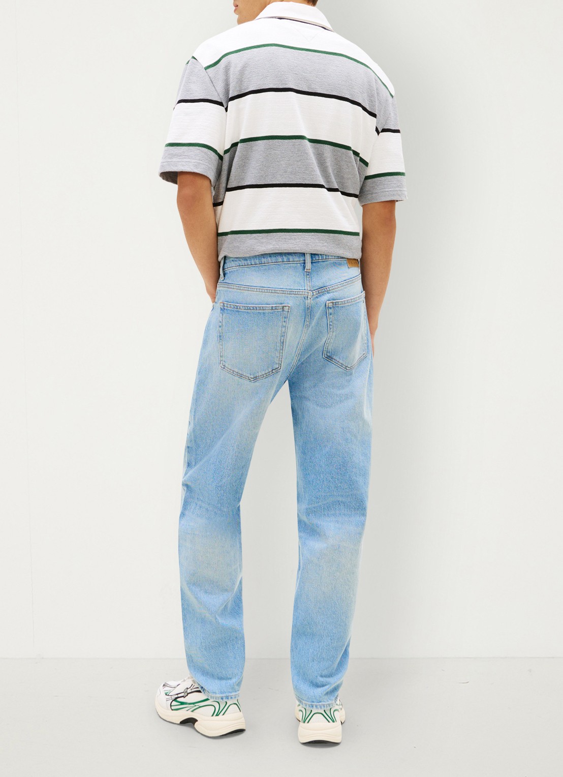 Tommy Hilfiger Tapered fit jeans in katoenblend - achterkant 3 denim