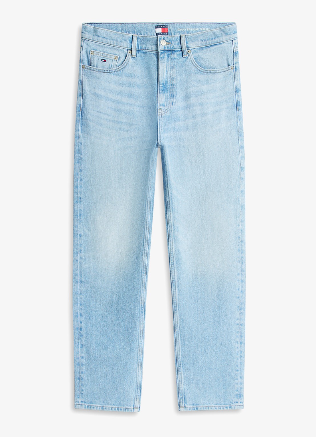 Tommy Hilfiger Tapered fit jeans in katoenblend - voorkant denim