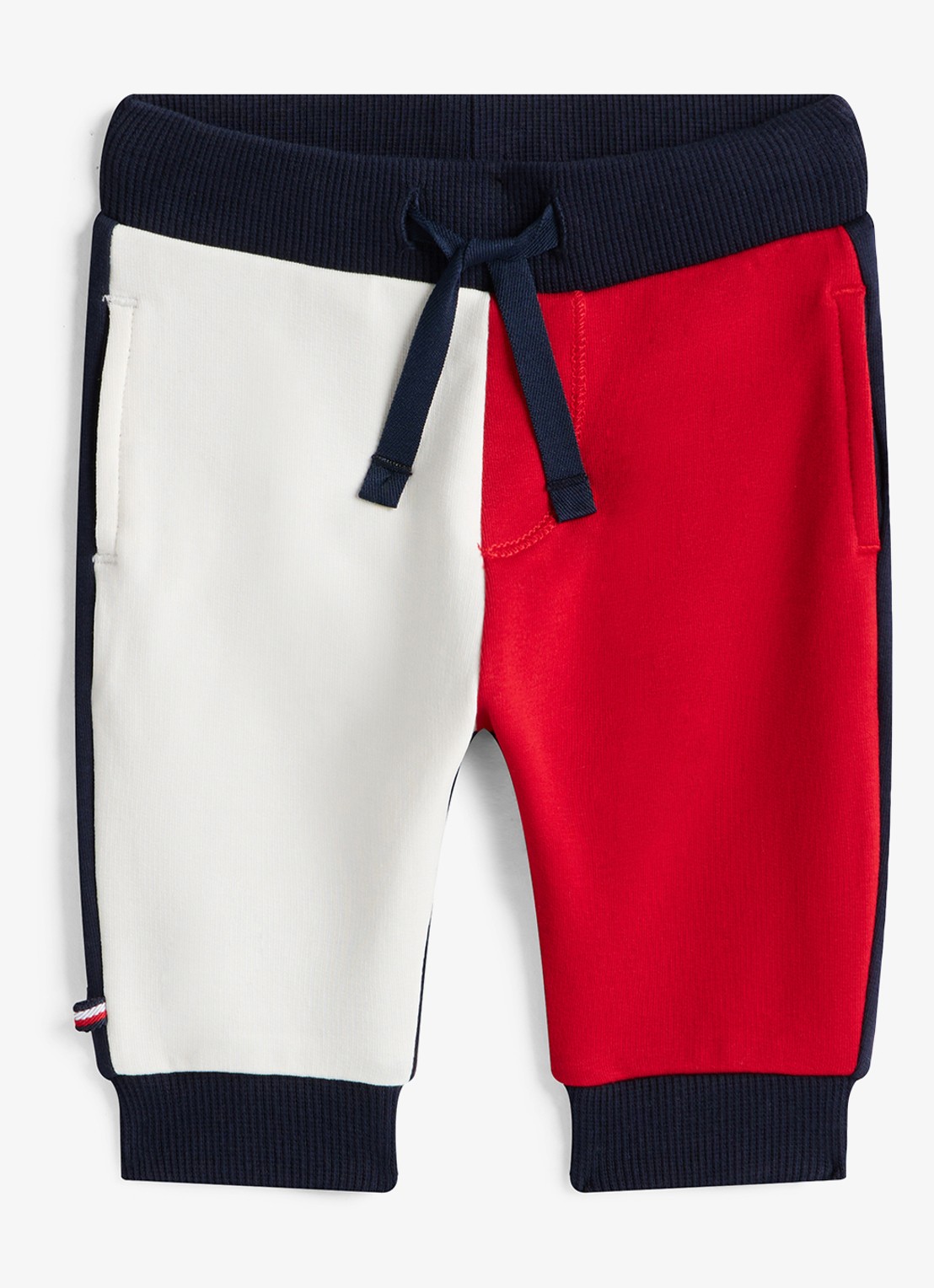 Tommy Hilfiger Tapered fit joggingbroek met logo - voorkant 2 donkerblauw