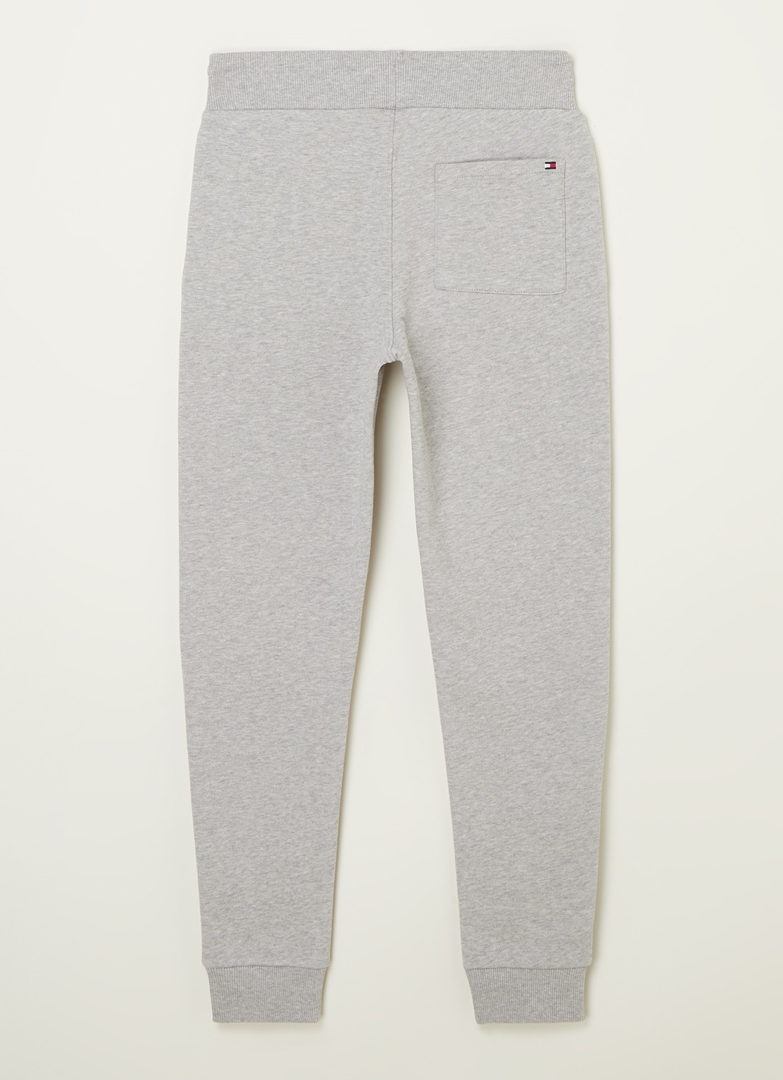 Tommy Hilfiger Tapered fit joggingbroek met logoborduring - voorkant 2 grijsmele
