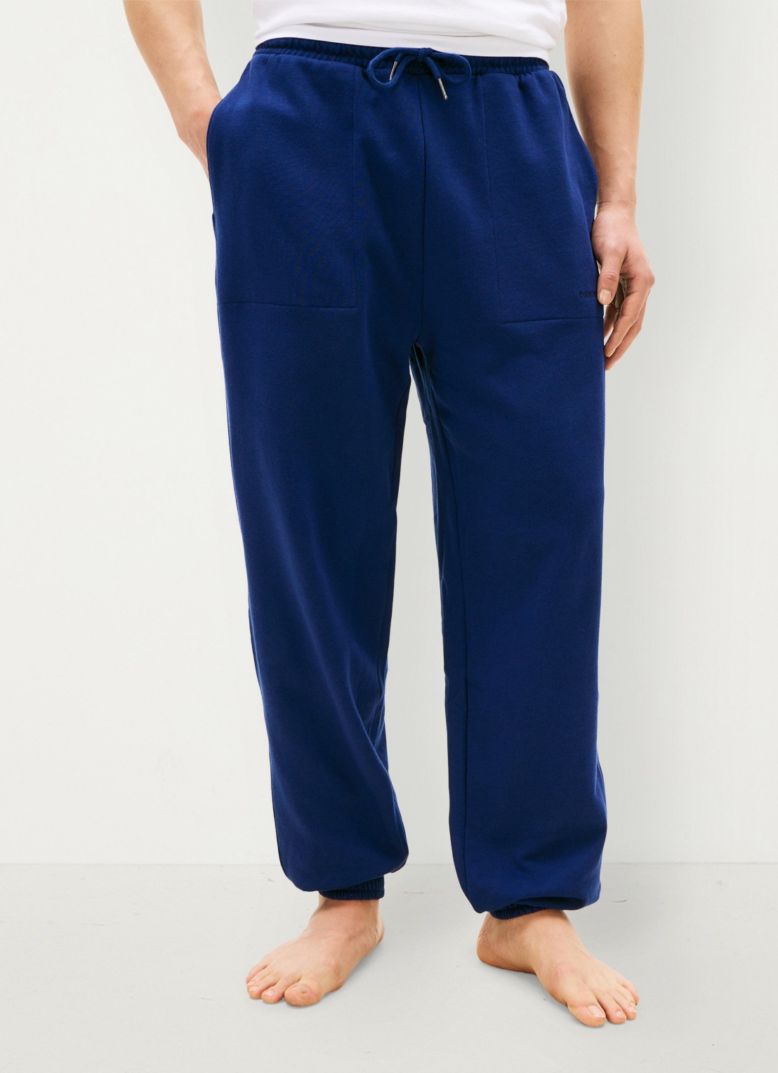 Tommy Hilfiger Tapered fit joggingbroek met steekzakken - detail 4 donkerblauw