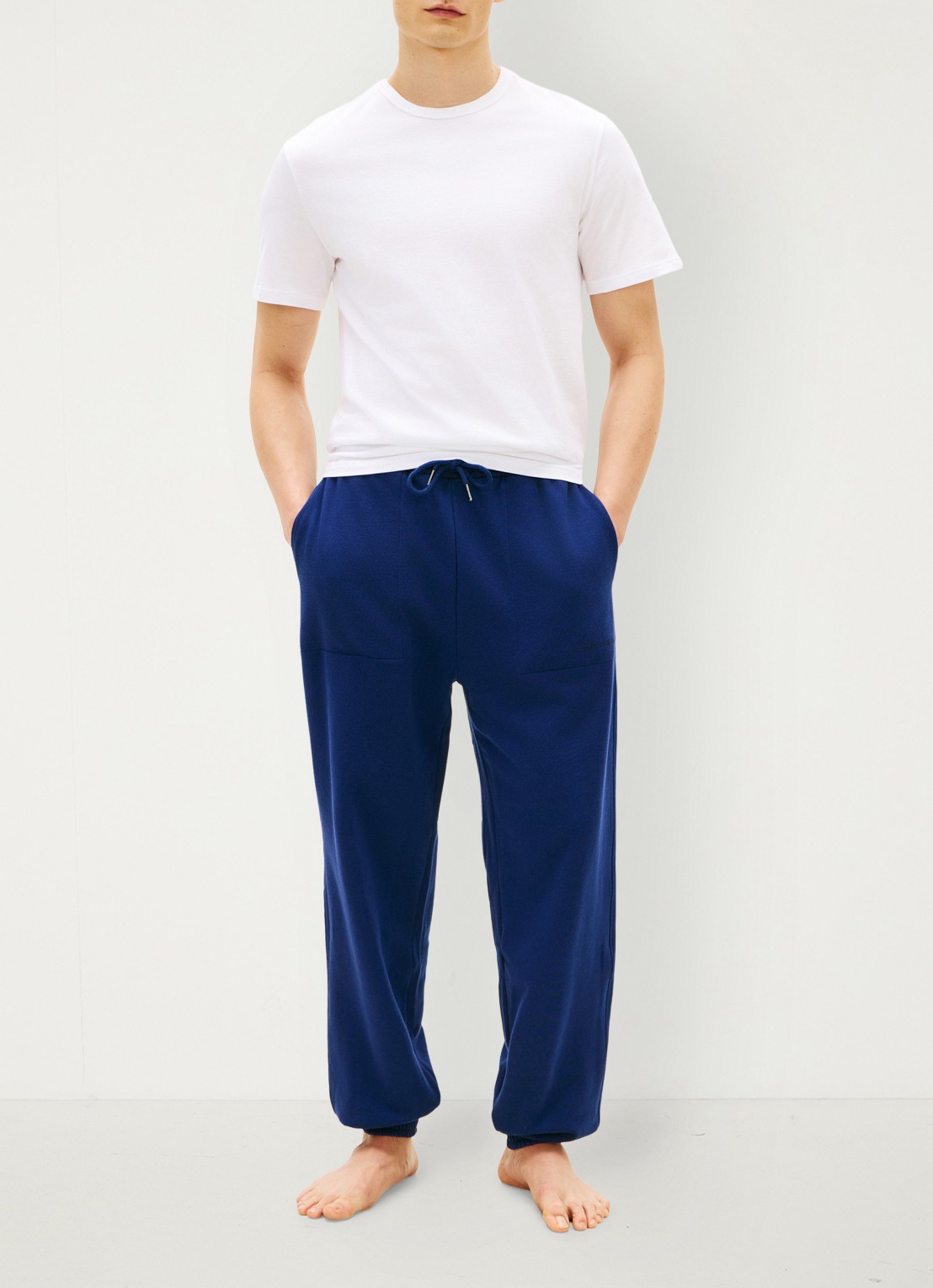 Tommy Hilfiger Tapered fit joggingbroek met steekzakken - voorkant 3 donkerblauw