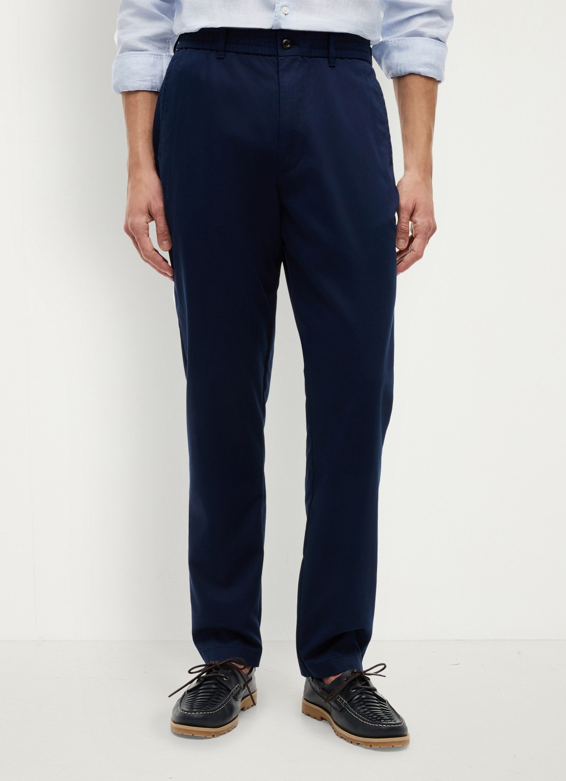 Tommy Hilfiger Tapered fit pantalon met steekzakken - detail 5 donkerblauw