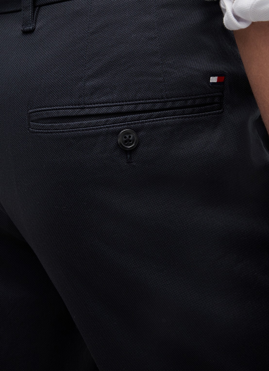 Tommy Hilfiger Tapered fit pantalon met steekzakken - detail 5 navy blue-dw5 / blauw