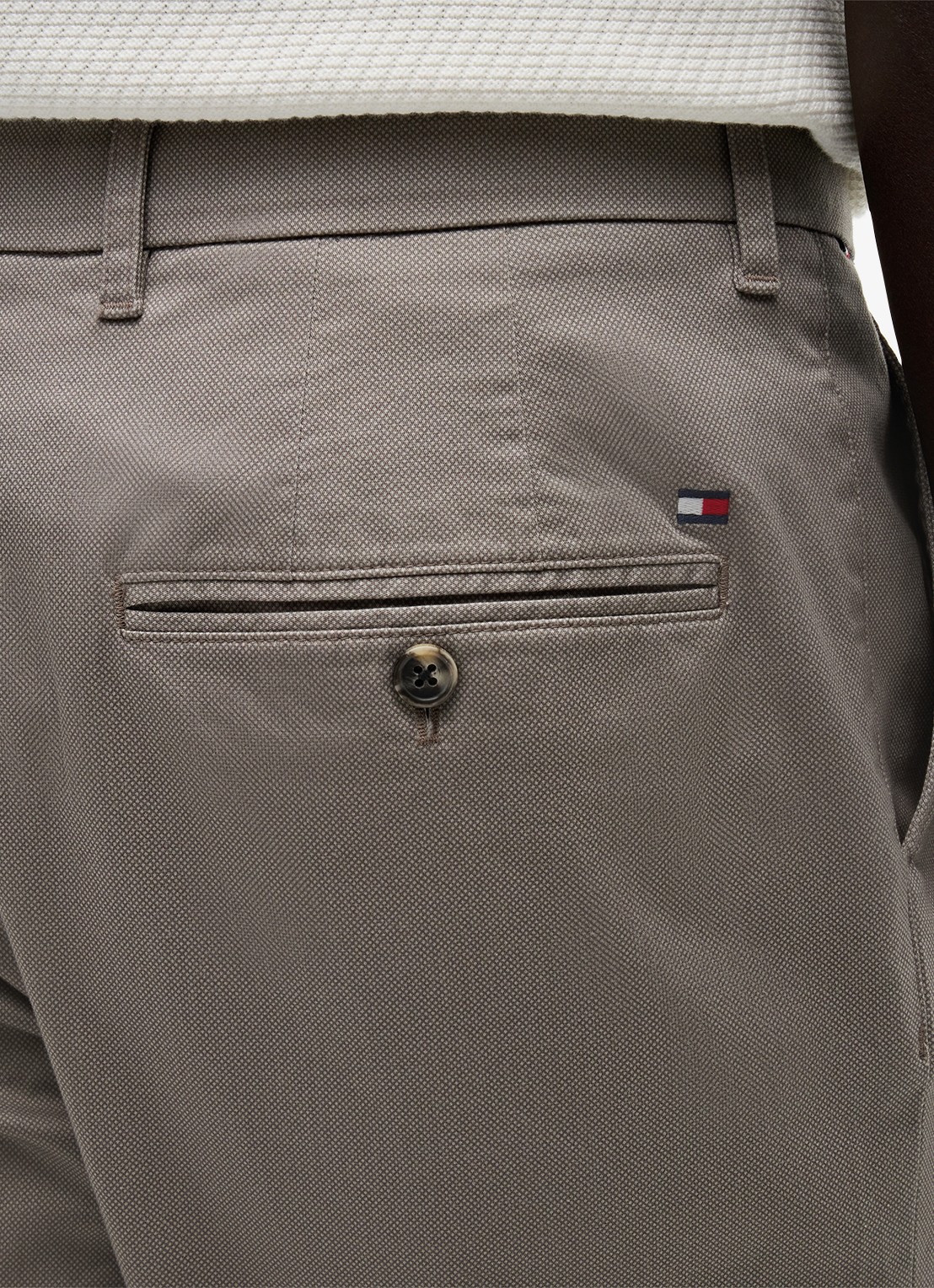 Tommy Hilfiger Tapered fit pantalon met steekzakken - detail 3 hydrogen grey-pr2 / grijs