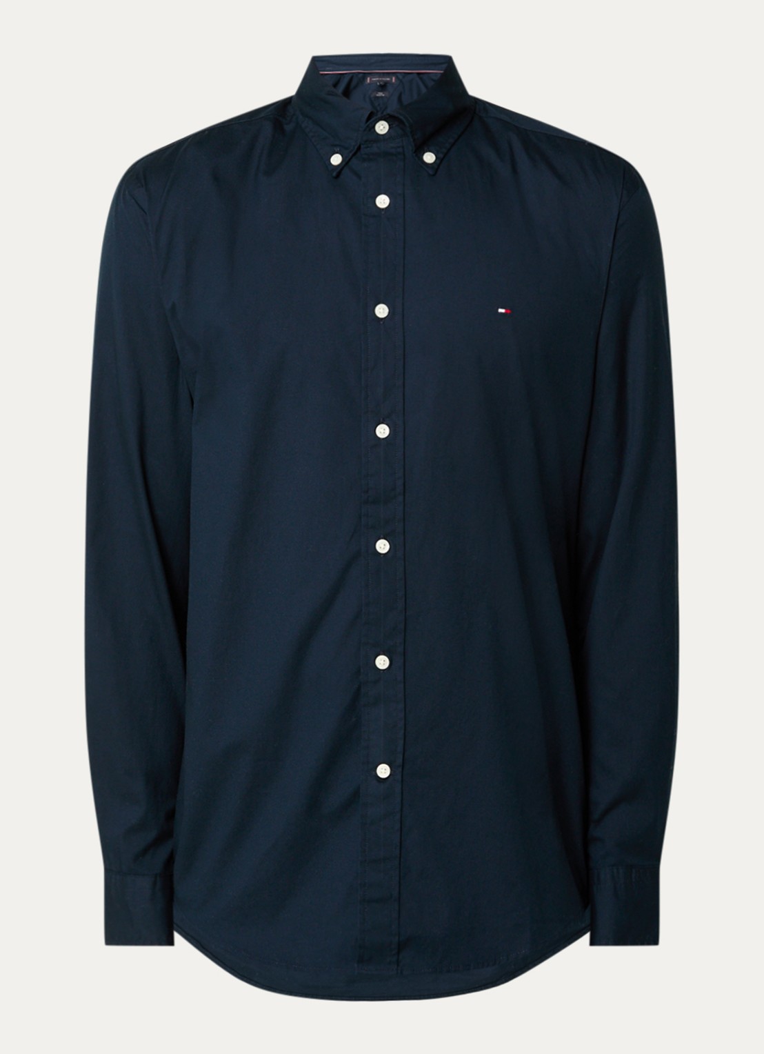 Tommy Hilfiger TH Flex regular fit overhemd met logo - voorkant 2 indigo