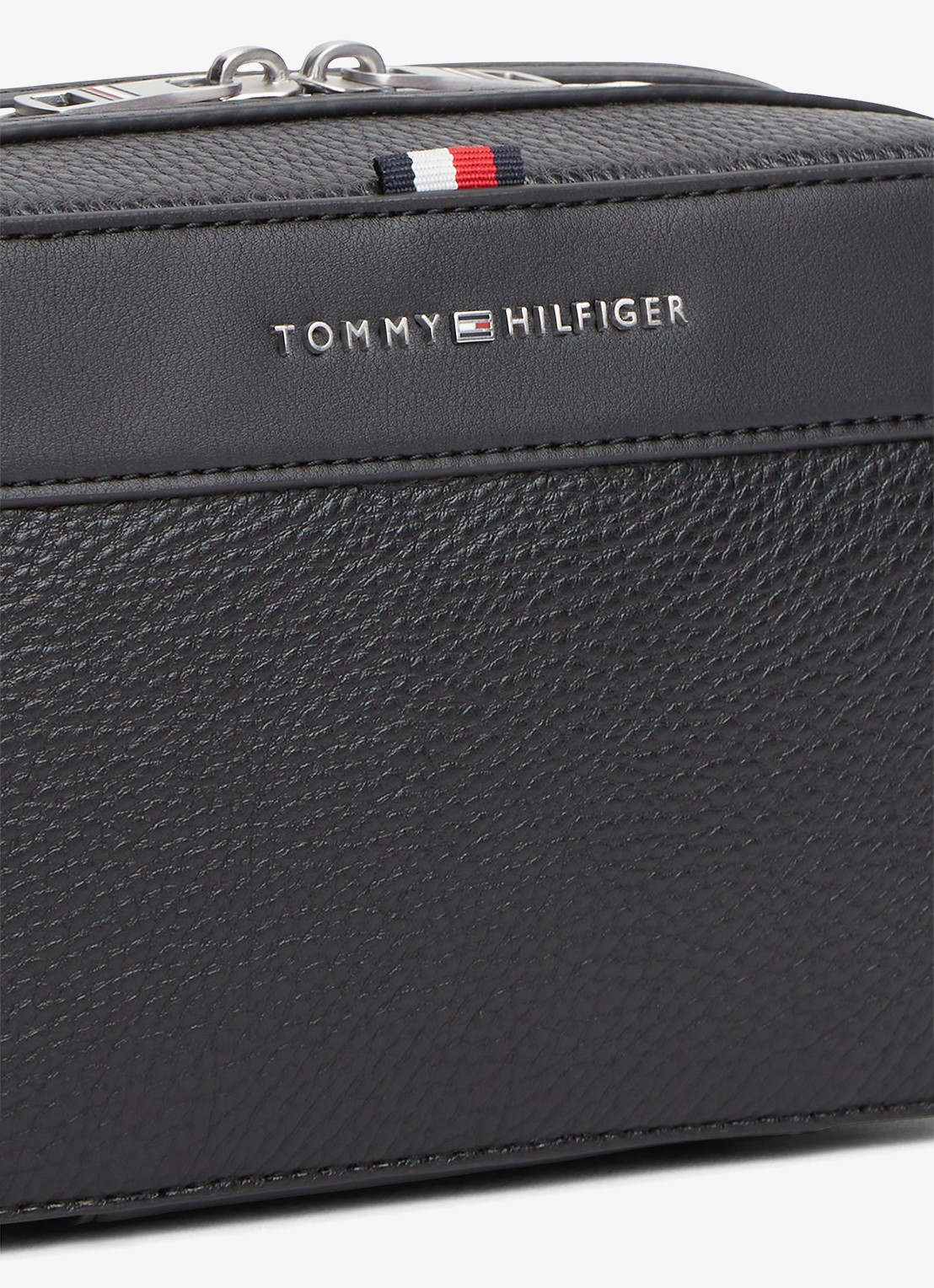 Tommy Hilfiger Toilettas met logo - detail diepzwart