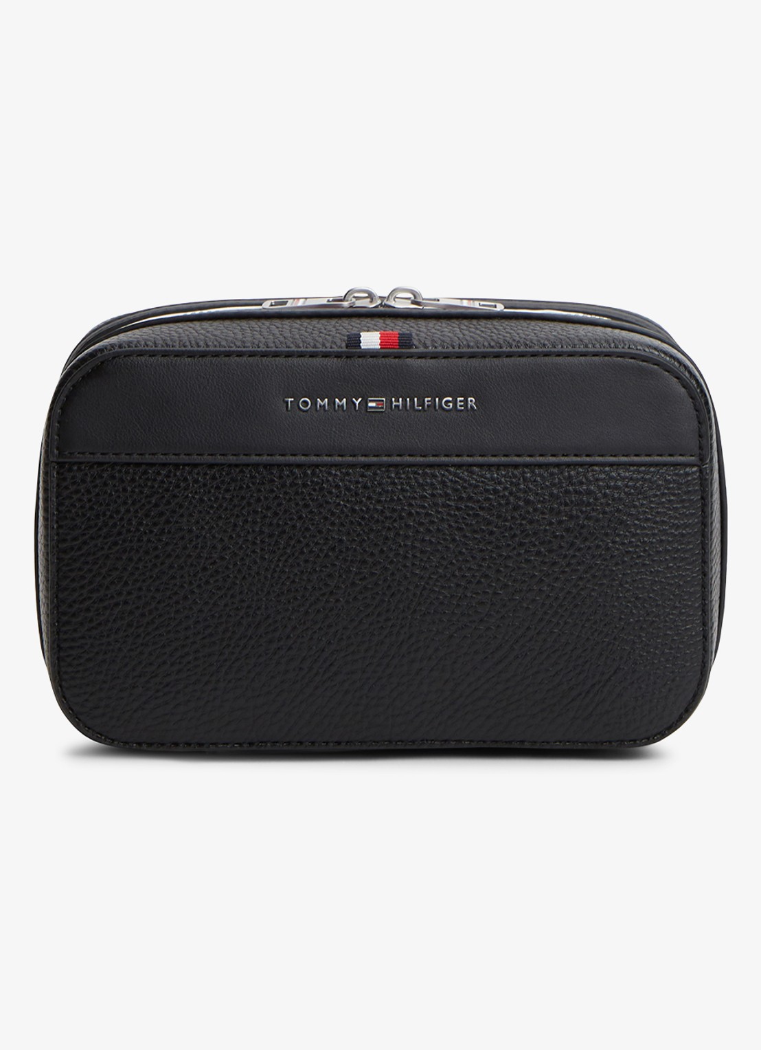 Tommy Hilfiger Toilettas met logo - voorkant 4 diepzwart