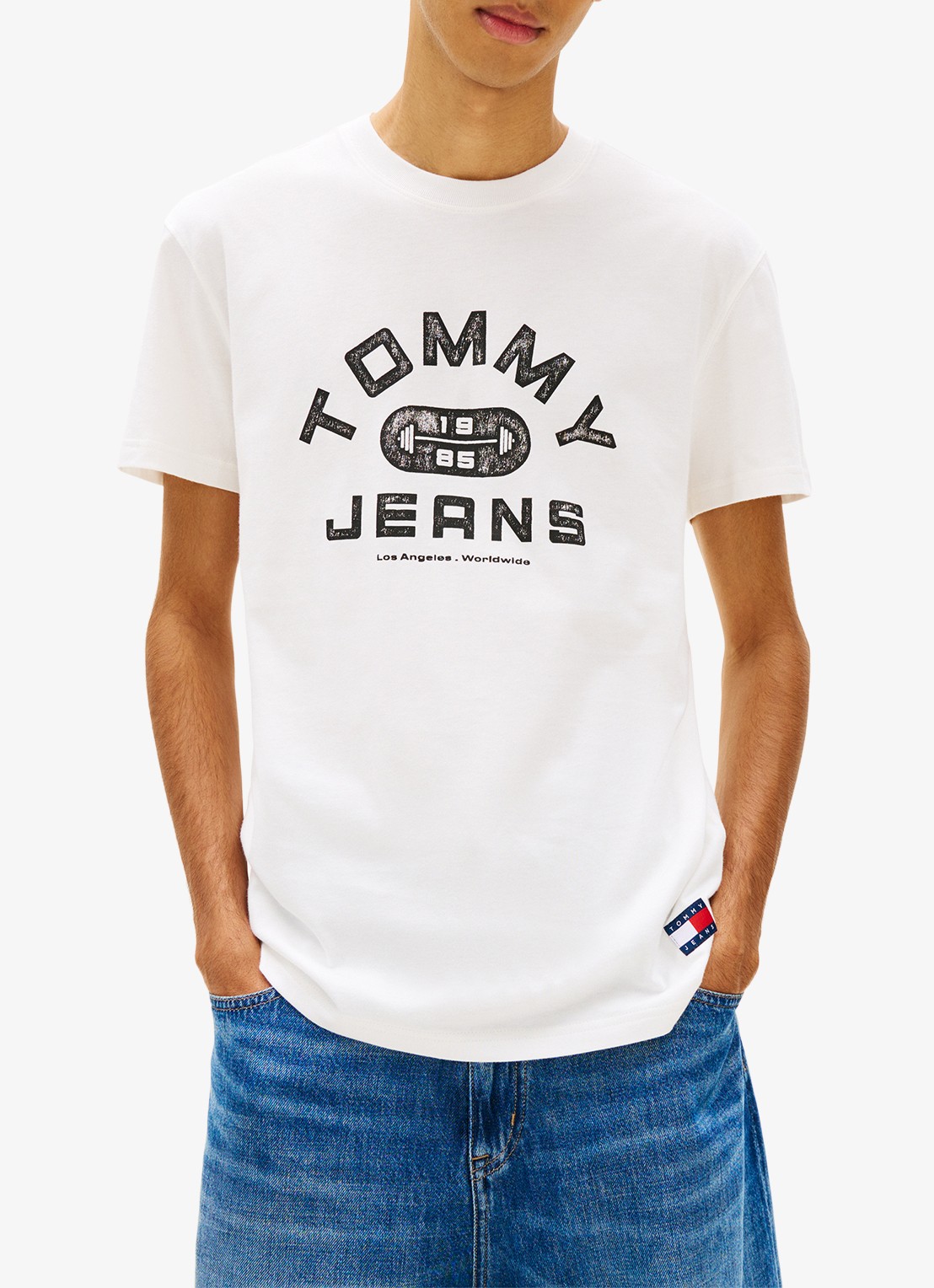 Tommy Hilfiger Top met knoopdetail - detail wit