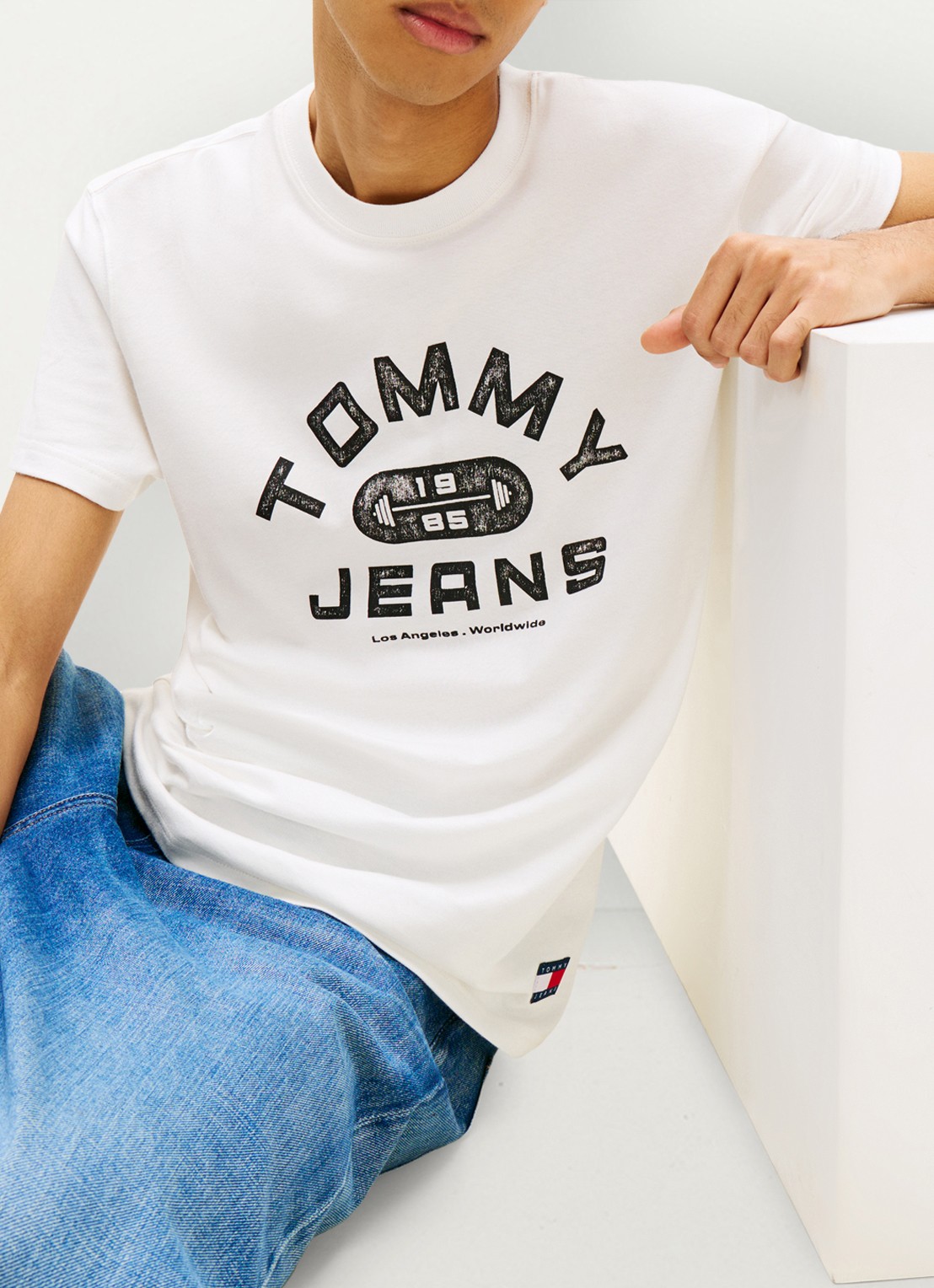 Tommy Hilfiger Top met knoopdetail - detail 2 wit