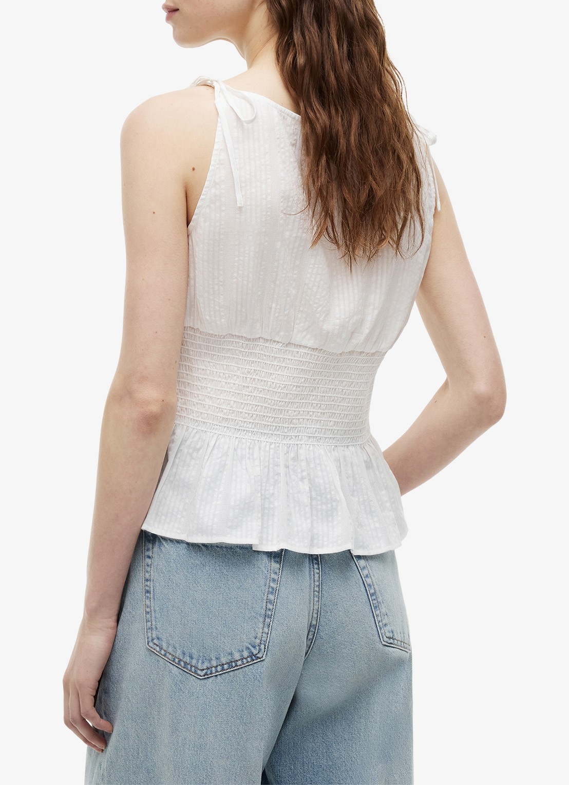 Tommy Hilfiger Top met streepprint - achterkant 5 gebroken wit